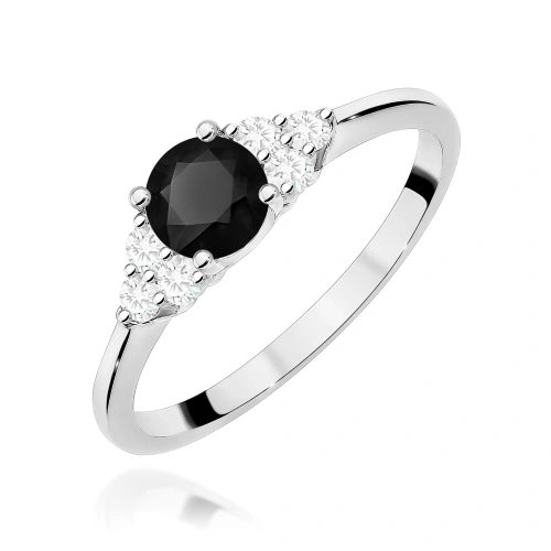 Prsten W0451 Černý Diamant 0,50ct Bílé zlato
