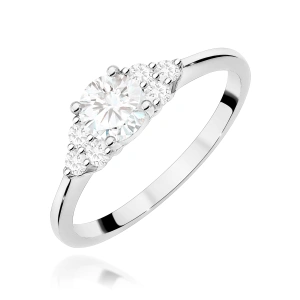 Pierścionek W0451 Diament laboratoryjny 0,50ct białe złoto 375