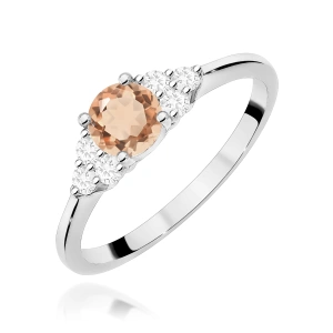 Pierścionek W0451 Morganit 0,40ct białe złoto