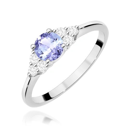 Prsten W0451 Tanzanit 0,50ct Bílé zlato