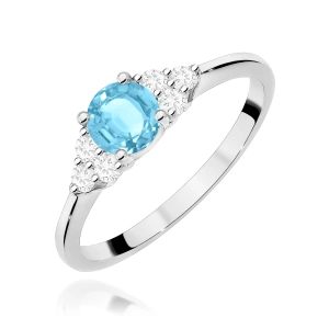 Pierścionek W0451 Topaz Swiss 0,50ct białe złoto