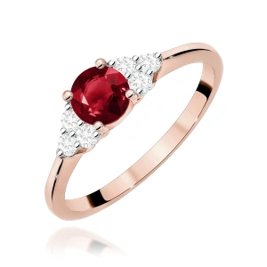 Pierścionek W0451 Granat 0,60ct różowe złoto