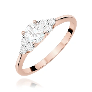 Pierścionek W0451 Diament laboratoryjny 0,50ct różowe złoto
