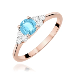 Pierścionek W0451 z Topaz Swissem 0,50ct różowe złoto