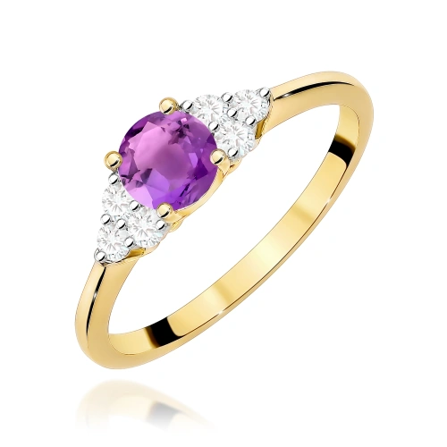 Prsten W0451 Ametyst 0,50ct Žluté zlato