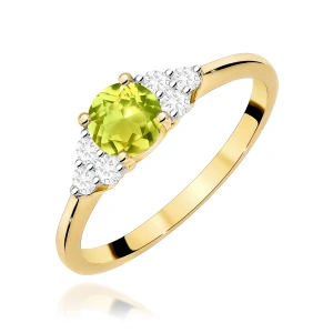 Pierścionek W0451 Oliwin 0,60ct żółte złoto 375