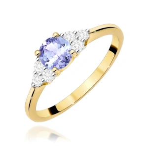 Pierścionek W0451 Tanzanit 0,50ct żółte złoto