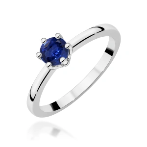 Pierścionek W0563 szafir 0,50ct białe złoto