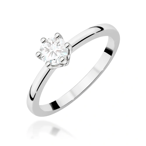Prsten W0563 Safír Bílý 0,50ct Bílé zlato