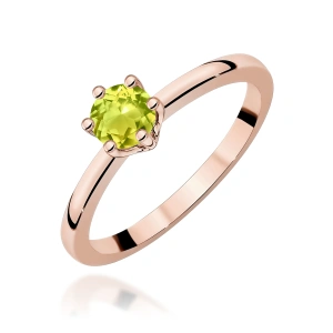 Pierścionek W0563 oliwin 0,60ct różowe złoto