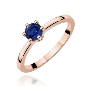 Pierścionek W0563 szafir 0,50ct różowe złoto