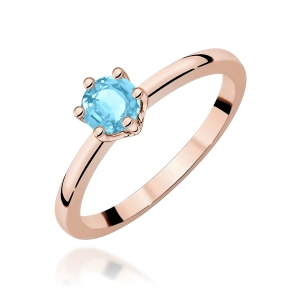 Pierścionek W0563 Topaz Swiss 0,50ct różowe złoto