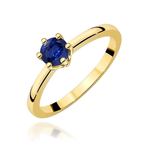 Žiedas W0563 safyras 0,50ct Geltonas auksas 375