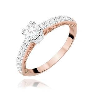 Pierścionek W0439 Diament 0,30ct różowe złoto