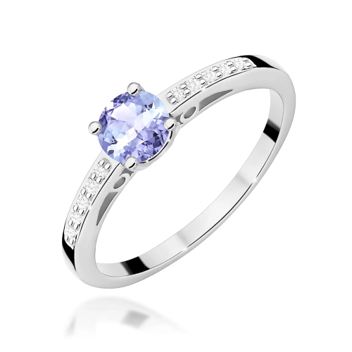 Žiedas W0066 Tanzanitas 0,50ct Baltas auksas 375