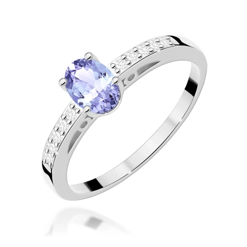 Žiedas W0067 Tanzanitas 0,40ct Baltas auksas 375