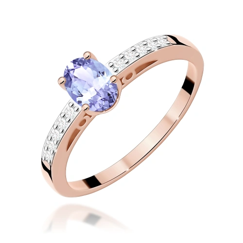 Prsteň W0067 Tanzanit 0,40ct ružové zlato