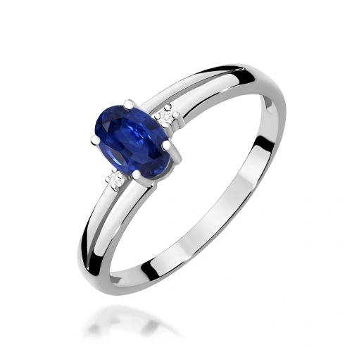 Žiedas W0068 Safyras 0,70ct Baltas auksas