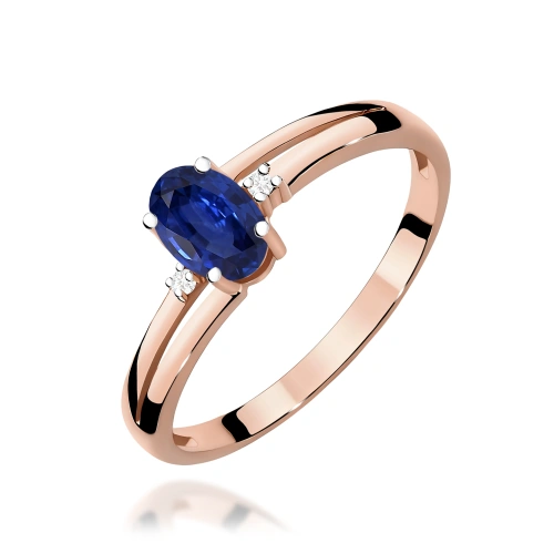 Žiedas W0068 Safyras 0,70ct Rožinis auksas