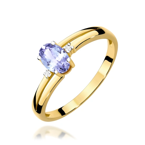 Žiedas W0068 Tanzanitas 0,40ct Geltonas auksas 375