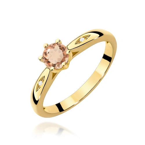 Žiedas W0074 Morganitas 0,40ct Geltonas auksas 375