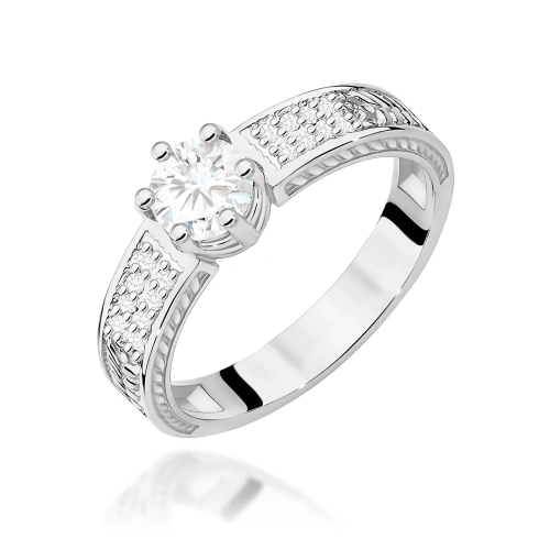 Žiedas W0075 Baltasis safyras 0,60ct Baltas auksas 375