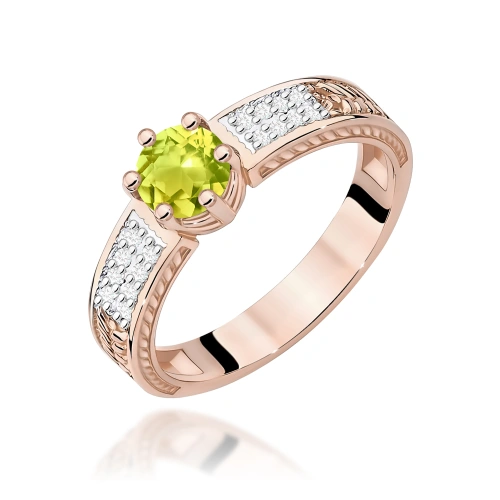 Pierścionek W0075 Oliwin 0,60ct różowe złoto
