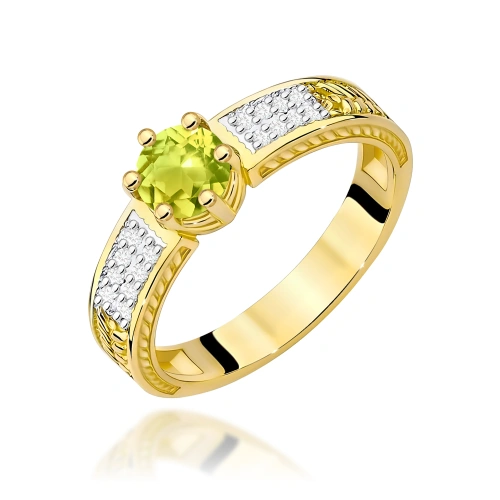 Pierścionek W0075 Oliwin 0,60ct żółte złoto