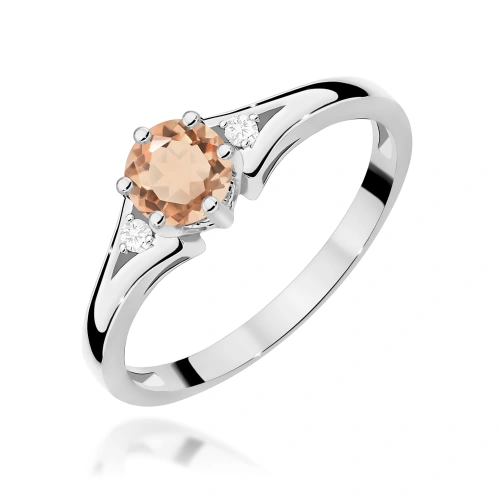 Pierścionek W0076 Morganit 0,40ct białe złoto