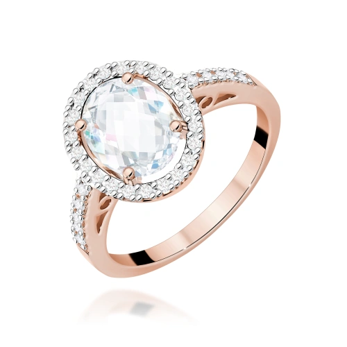 Pierścionek W0080 Diament Laboratoryjny 1,90ct różowe złoto