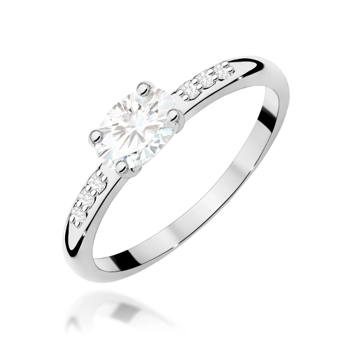 Prsteň W0077 Laboratórny diamant 0,40ct Bielé zlato