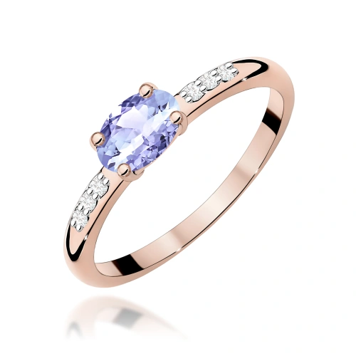 Prsteň W0077 Tanzanit 0,40ct ružové zlato