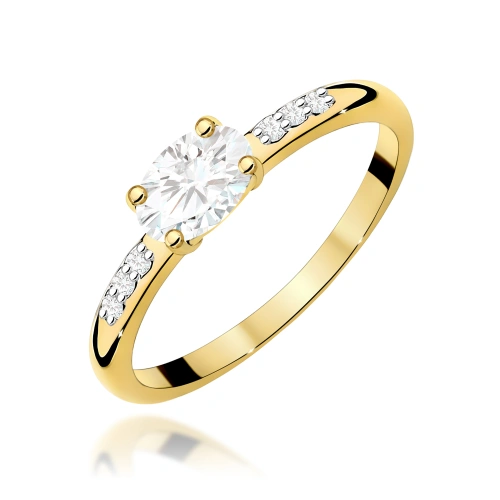 Prsteň W0077 Laboratórny diamant 0,40ct Žlté zlato