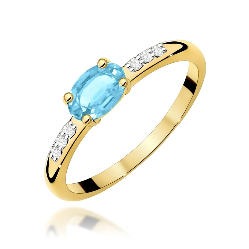 Prsteň W0077 Topás 0,50ct Žlté zlato 375