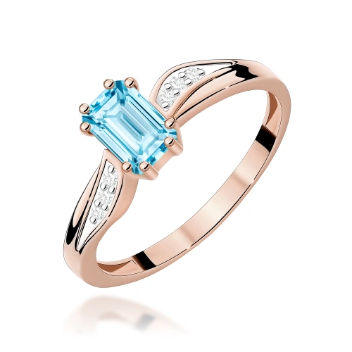 Prsteň W0094 Topás 0,65ct ružové zlato