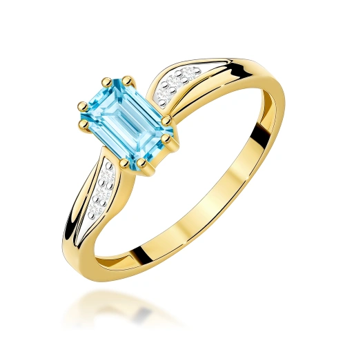 Prsteň W0094 Topás 0,65ct Žlté zlato