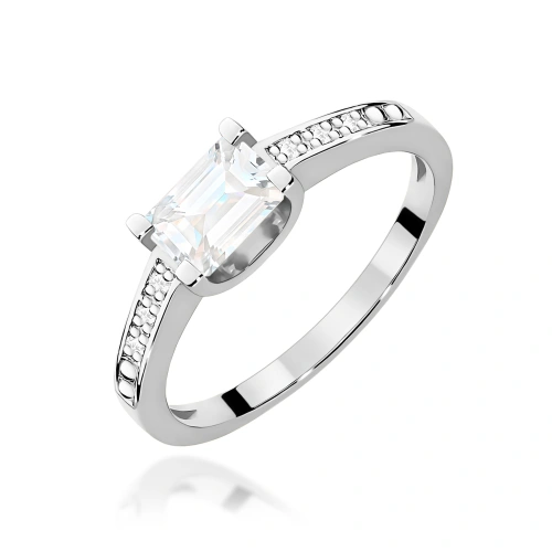 Prsteň W0105 Laboratórny diamant 0,60ct Bielé zlato