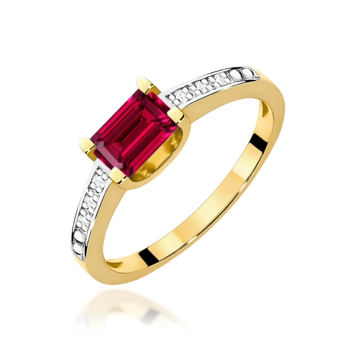 Ring W0105 Rubin 0,80ct Gelbgold 375