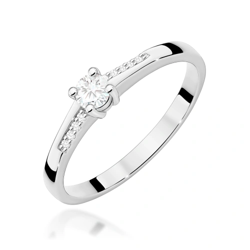 Gyűrű W0258 Gyémánt 0,15ct Fehérarany 375