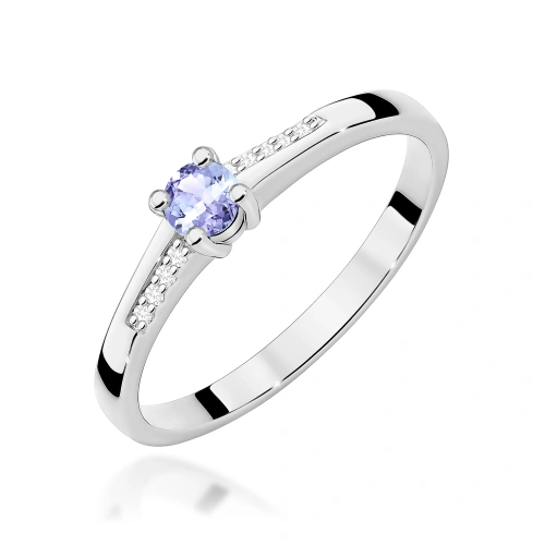 Žiedas W0258 Turmalinas 0,15ct Baltas auksas
