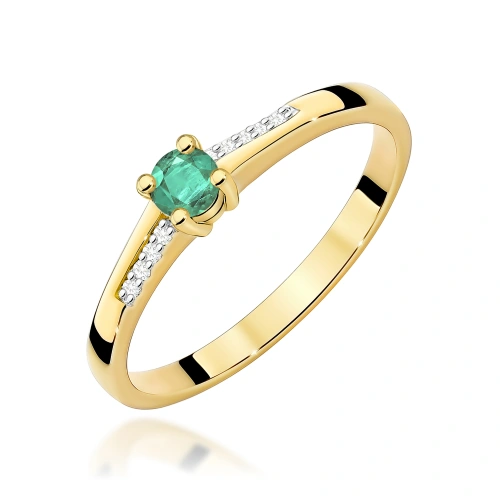 Ring W0258 Smaragd 0,15ct Gelbgold 375