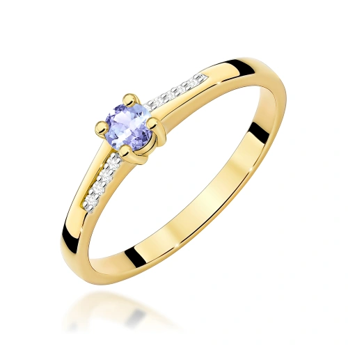 Ring W0258 Tansanit 0,15ct Gelbgold 375