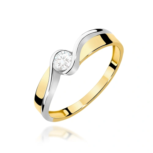 Prsteň W0278 Diamant 0,15ct Žlté zlato 375