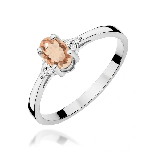 Prsteň W0301 Morganit 0,40ct Bielé zlato 375
