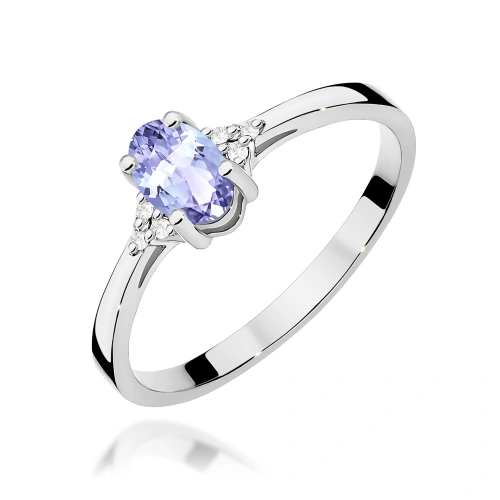 Prsteň W0301 Tanzanit 0,40ct Bielé zlato 375