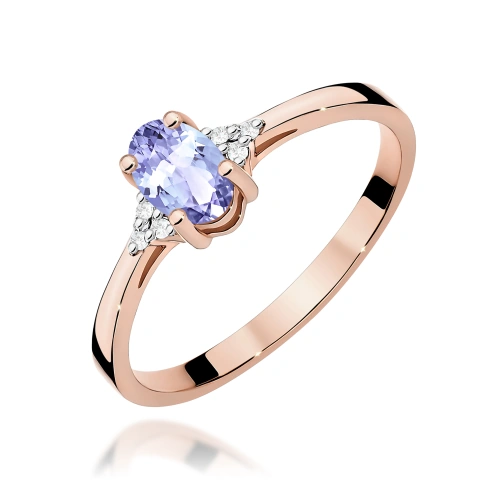 Pierścionek W0301 Tanzanit 0,40ct różowe złoto