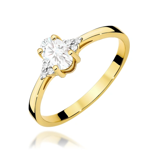 Prsteň W0301 Laboratórny diamant 0,40ct Žlté zlato 375