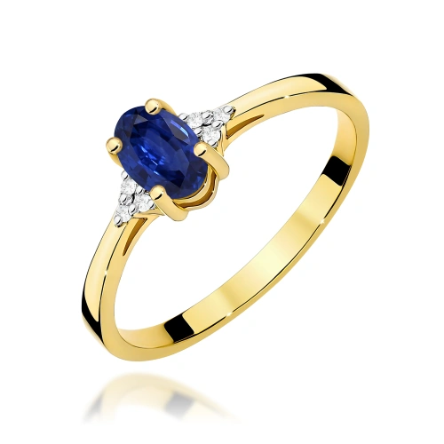 Žiedas W0301 Safyras 0,70ct Geltonas auksas
