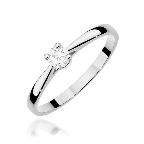 Pierścionek W0335 Diament 0,15ct białe złoto