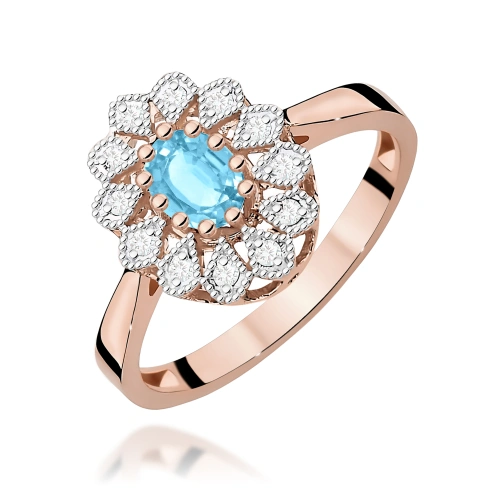 Pierścionek W0354 Topaz Swiss 0,50ct różowe złoto